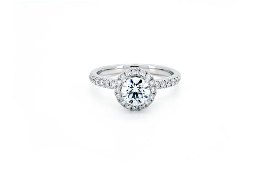 Halo ring RD 0.71 D VVS2 IGI in white gold