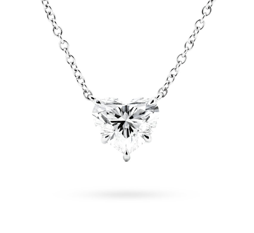 Slider solitaire necklace HE 0.99 D VVS2 IGI in white gold