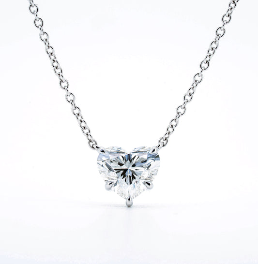 Slider solitaire necklace HE 1.05 E VVS1 IGI in white gold