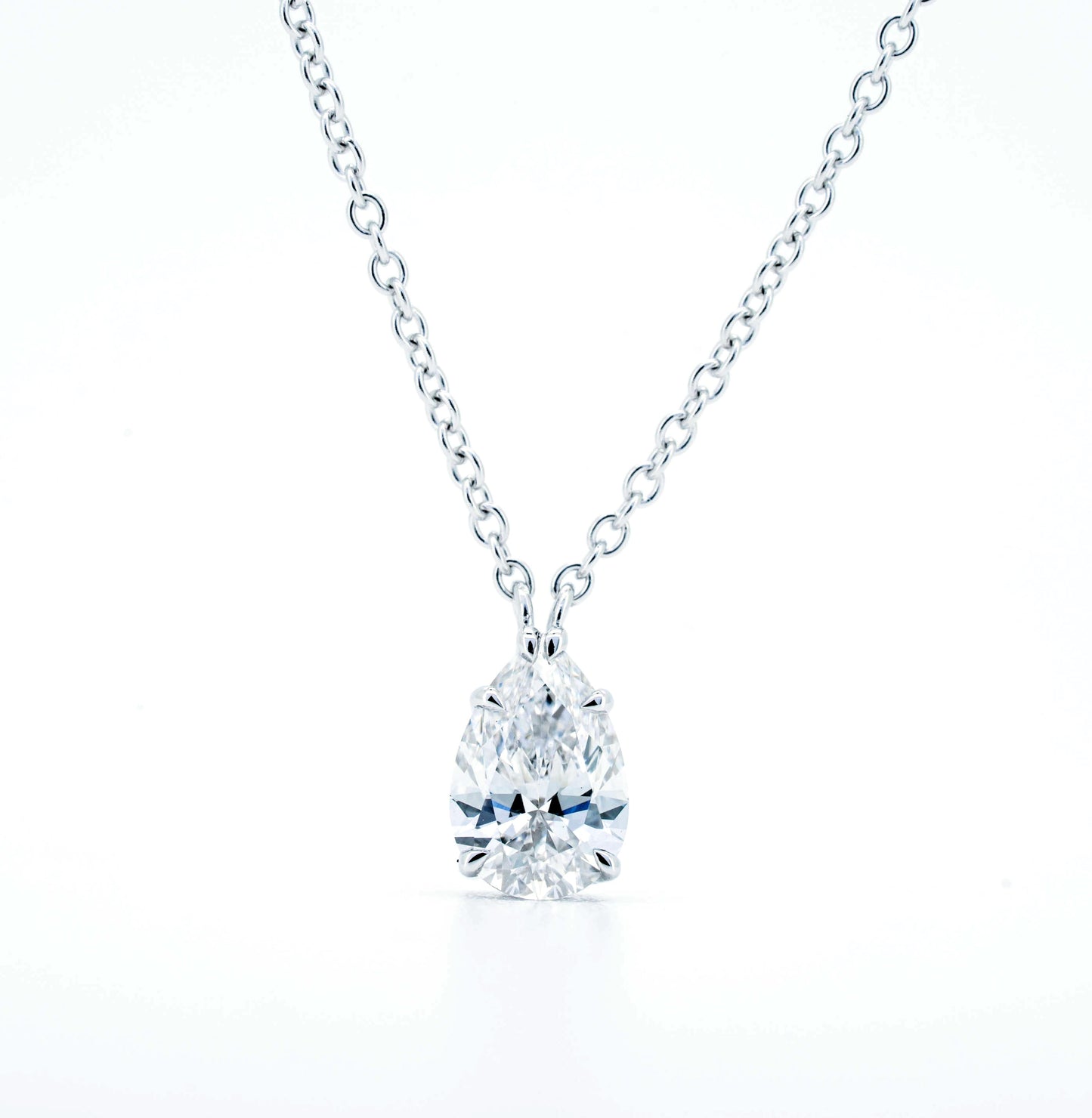 Slider solitaire necklace PE 0.6 D VS1 IGI in white gold