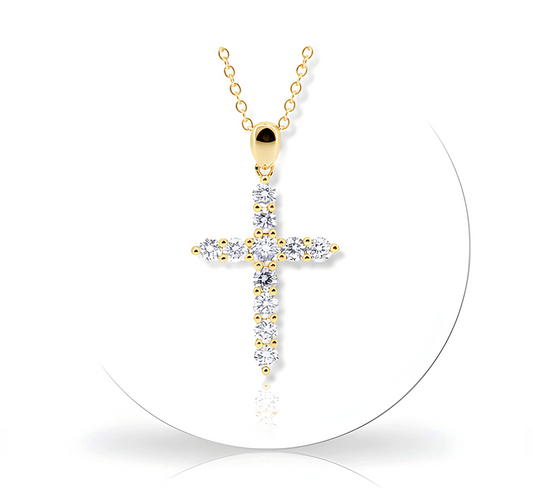 Cross necklace in gold