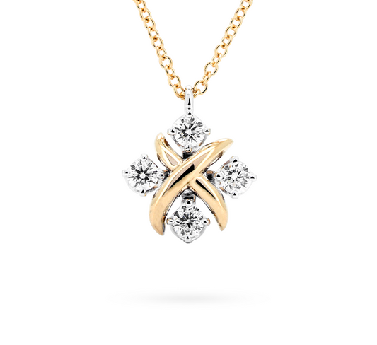 Compass necklace in gold