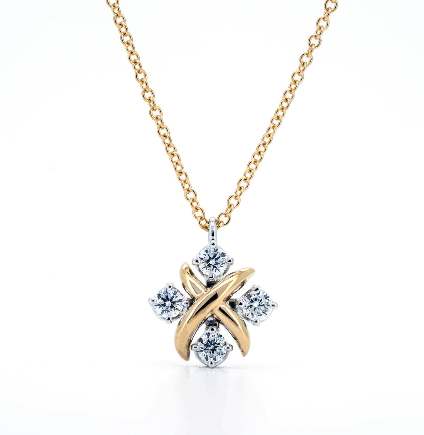 Compass necklace in gold