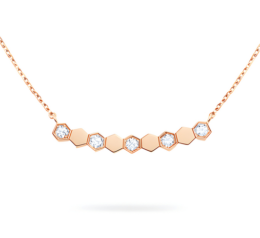 Bee hive line in rose gold