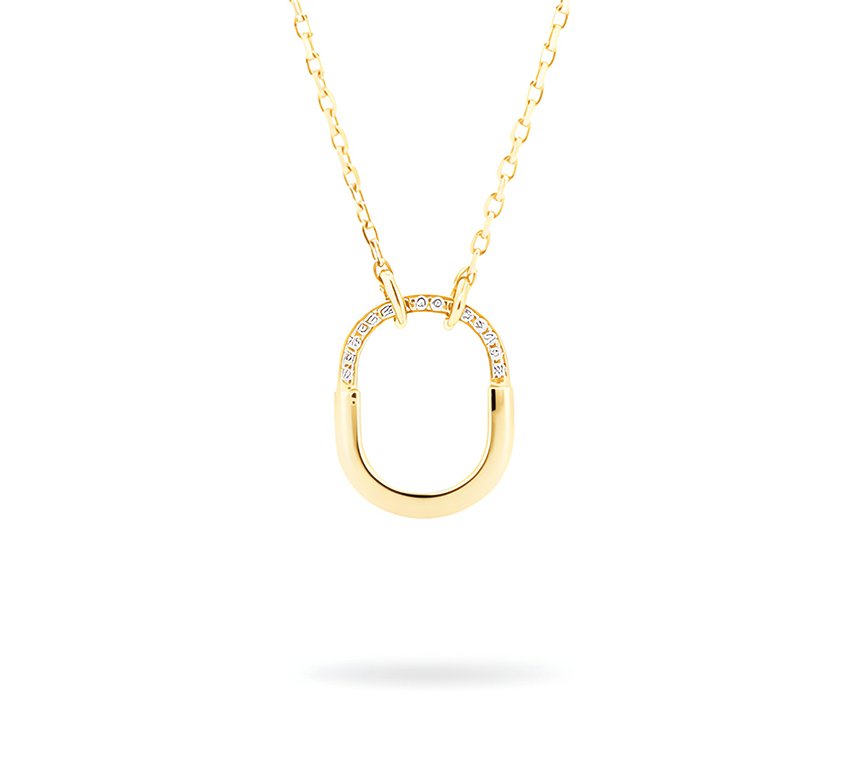 Lock pave in gold