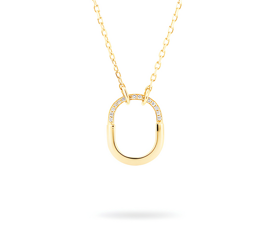Lock pave in gold