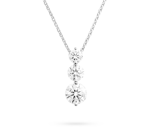 Ignite drop necklace 0.3, 0.5 and 0.81 D VVS2 IGI in white gold