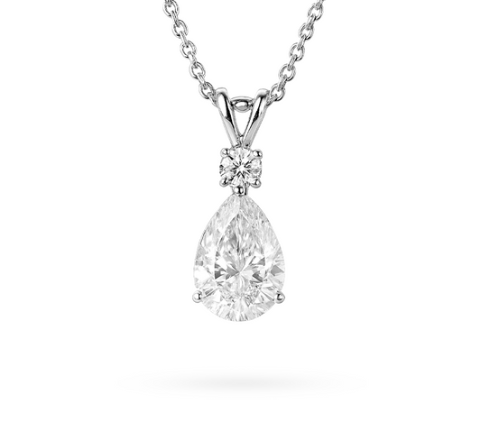 Sweet teardrop necklace PE 1.58 D VVS2 IGI in white gold