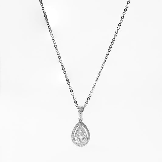 Spirit halo necklace PE 0.84 D VVS2 IGI in white gold