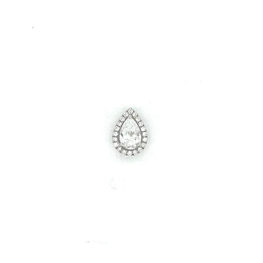 Slider spirit halo pendant PE in white gold