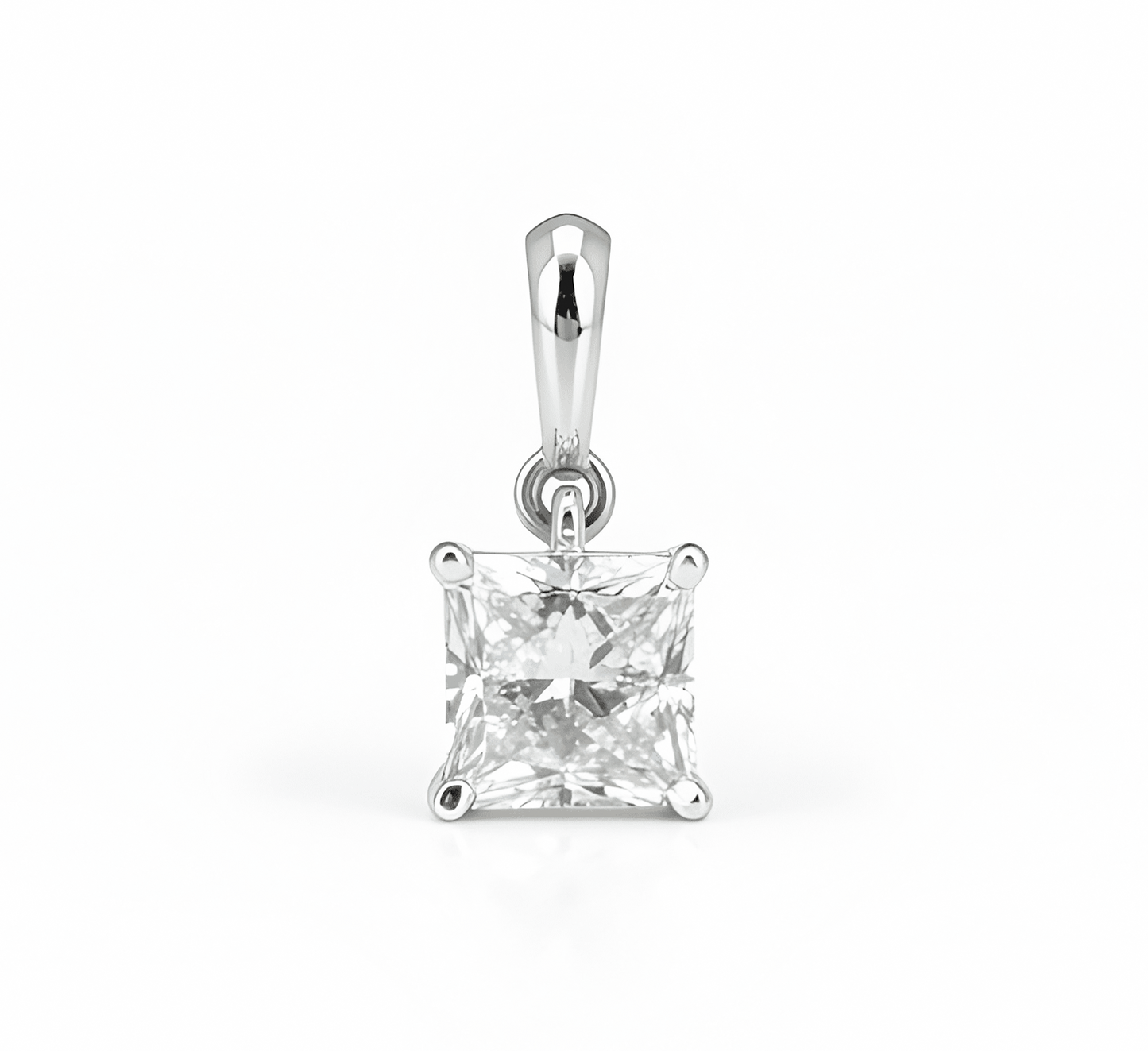 Hanging pendant PR in white gold