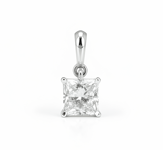 Hanging pendant PR in white gold