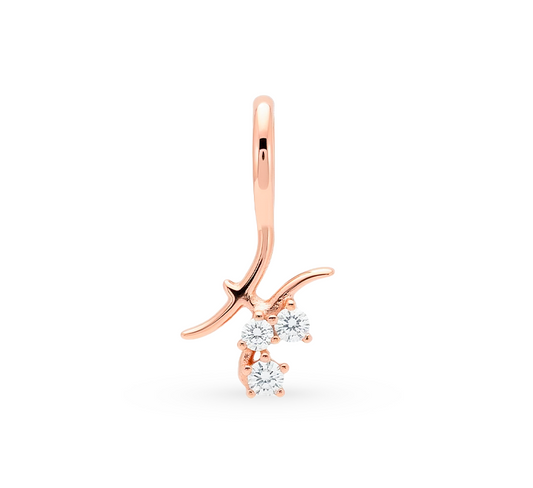 Zodiac pisces pendant in rose gold
