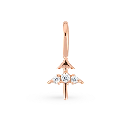 Zodiac sagittarius pendant in rose gold
