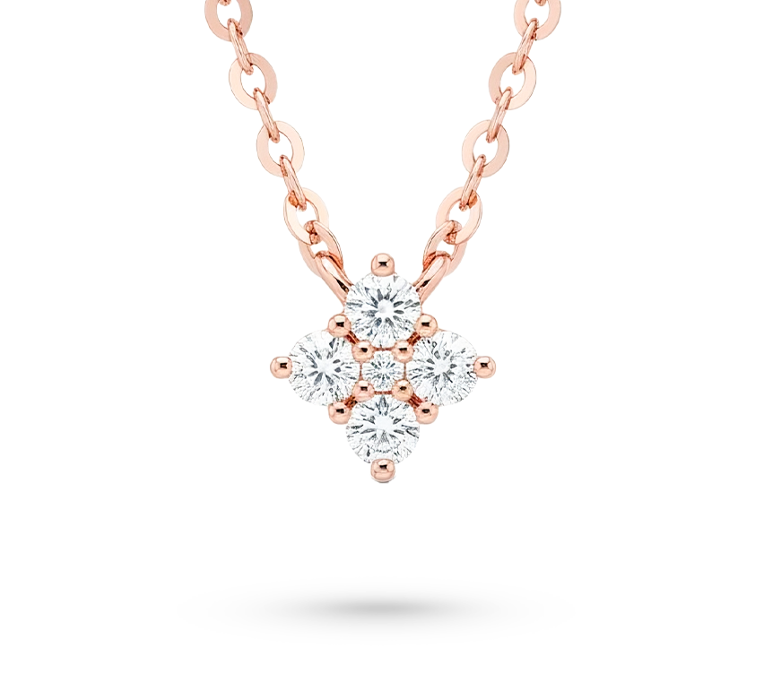 Mozaic series set B necklace in white gold