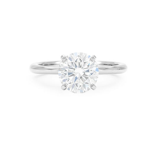 Classic 4 prong ring RD 0.5 in platinum