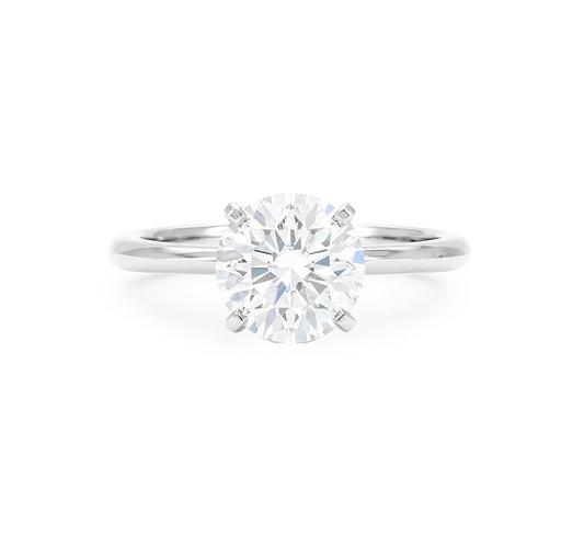 Classic 4 prong ring RD 0.57 D VVS2  IGI in white gold