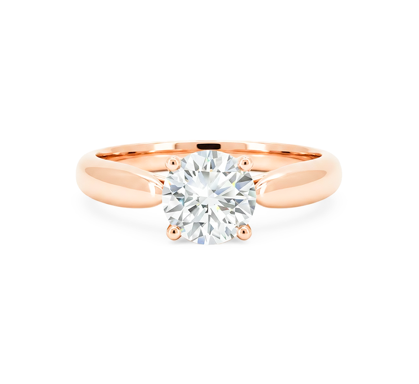 Bow plain ring RD 0.5 in gold