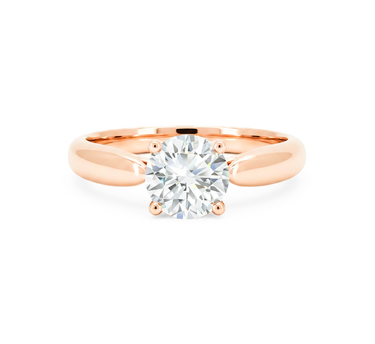 Bow plain ring RD 0.5 in gold