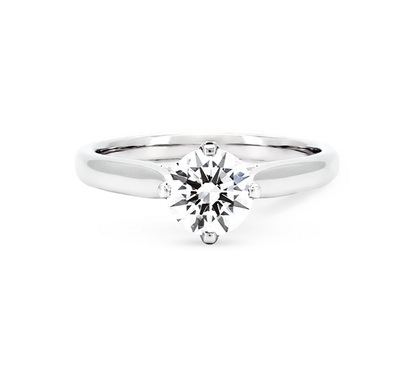 North south tulip ring RD 0.9 F VS2 IGI in platinum