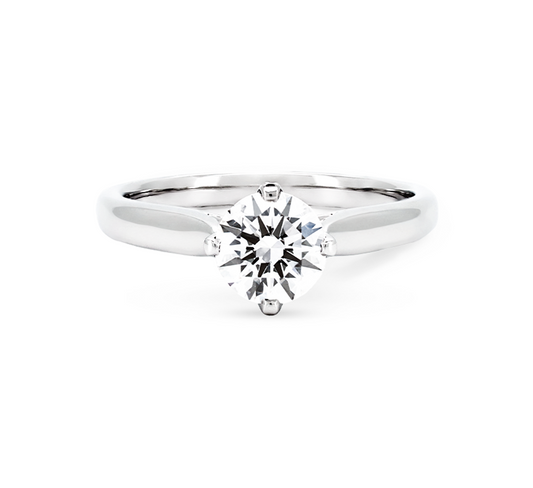 North south tulip ring RD 0.9 F VS2 IGI in platinum