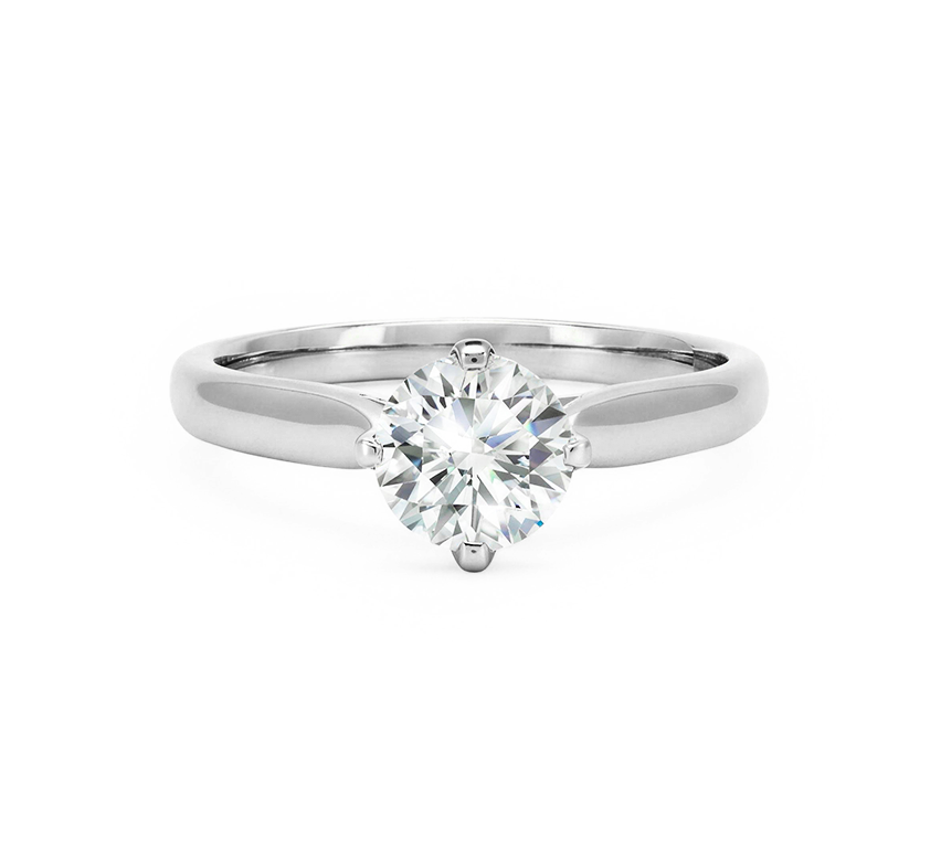 North south tulip ring RD 0.3 in platinum