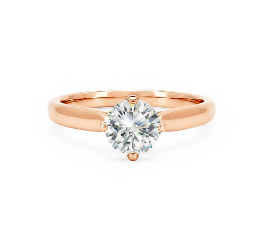 North south tulip ring RD 0.91 D VS1 IGI in rose gold