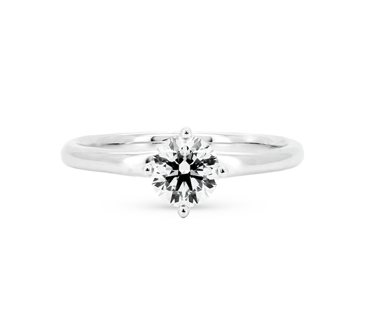 North south tulip ring RD 1 D VVS2 IGI in white gold