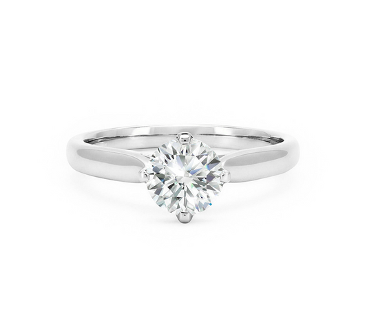 North south tulip ring RD 0.50 D VS1 IGI in white gold