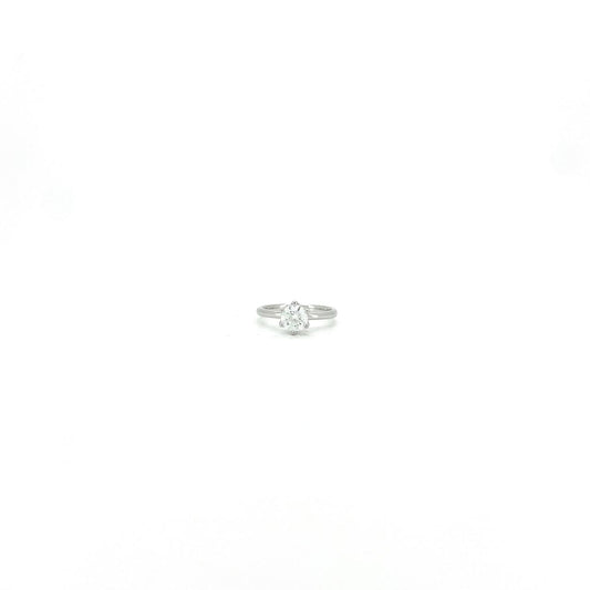 Lotus 6 prong ring RD 0.6 D VS1 IGI in white gold