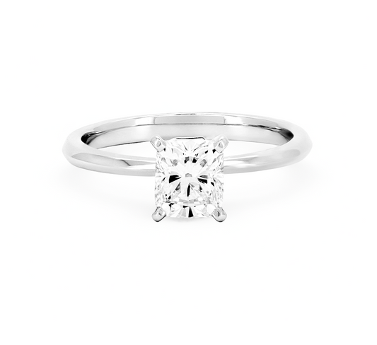 Classic 4 prong ring CU 0.86 E VVS2 IGI in white gold