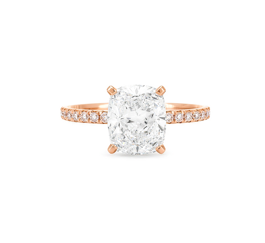 Classic pave ring CU 0.5ct in rose gold