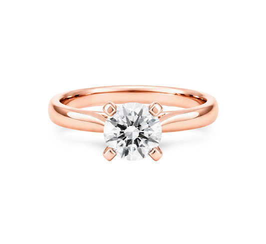 Hidden halo ring RD 0.5 rose gold