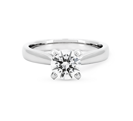 Hidden halo ring RD 0.5 D VVS2 IGI in white gold