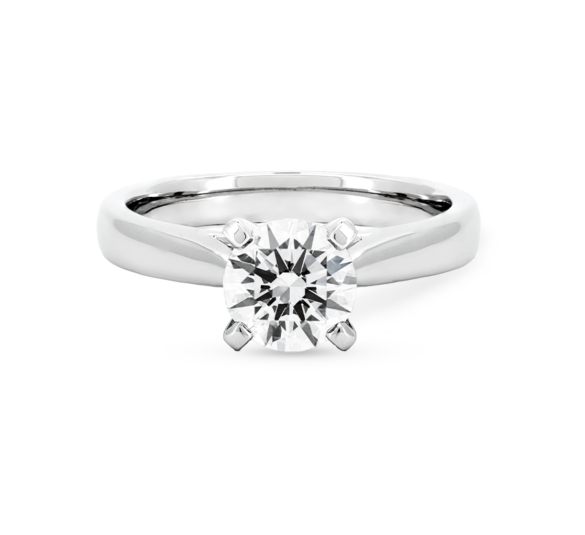 Hidden halo ring RD 0.7 D VVS2 IGI in white gold