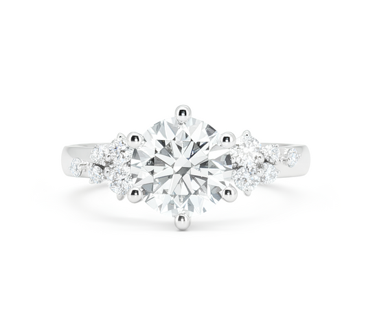 Constellation ring RD 0.6 in white gold