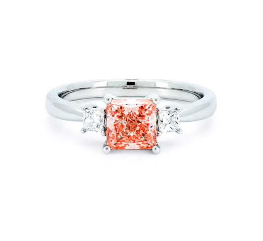 Trilogy with princess ring PR 1.03 FP SI1 in white gold