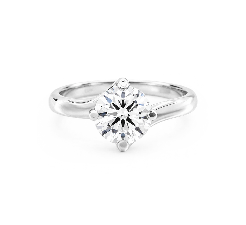 Safari ring RD 0.7 in platinum