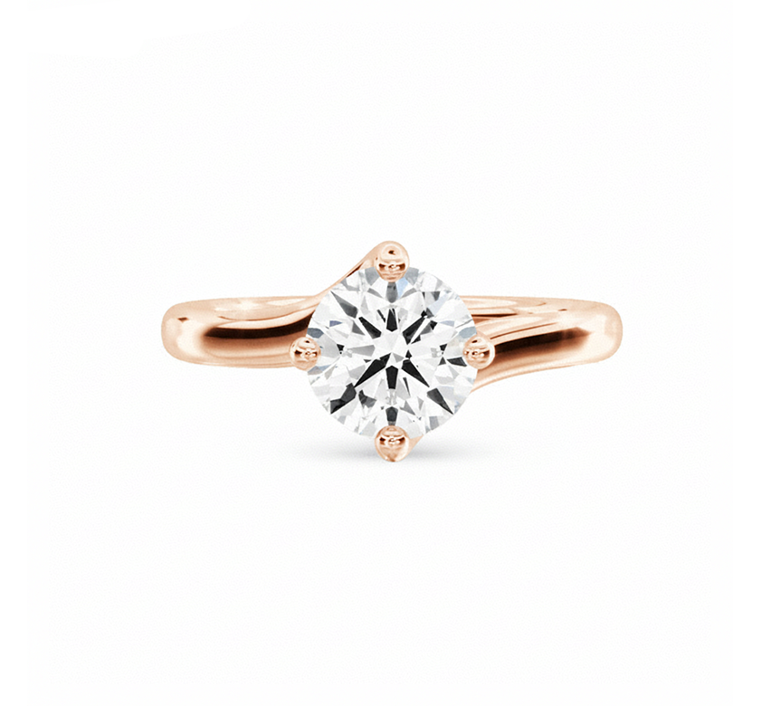 Safari ring RD 1 D VS1 IGI in rose gold