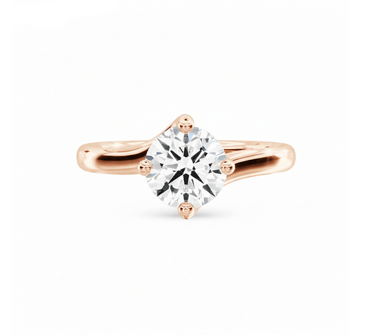 Safari ring RD 1 D VS1 IGI in rose gold
