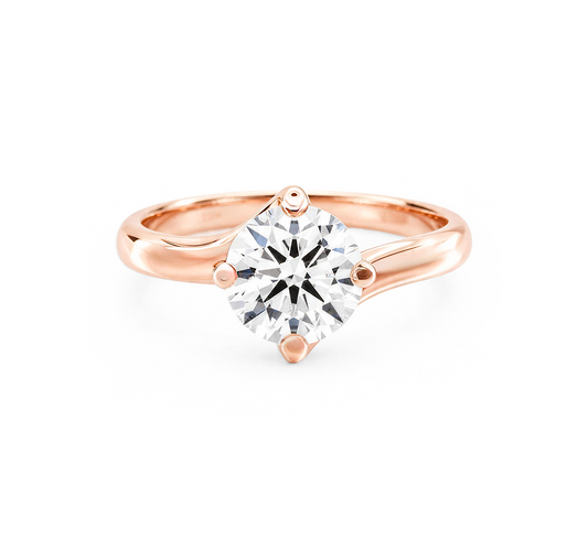 Safari ring RD 0.55 D VS2 IGI in rose gold