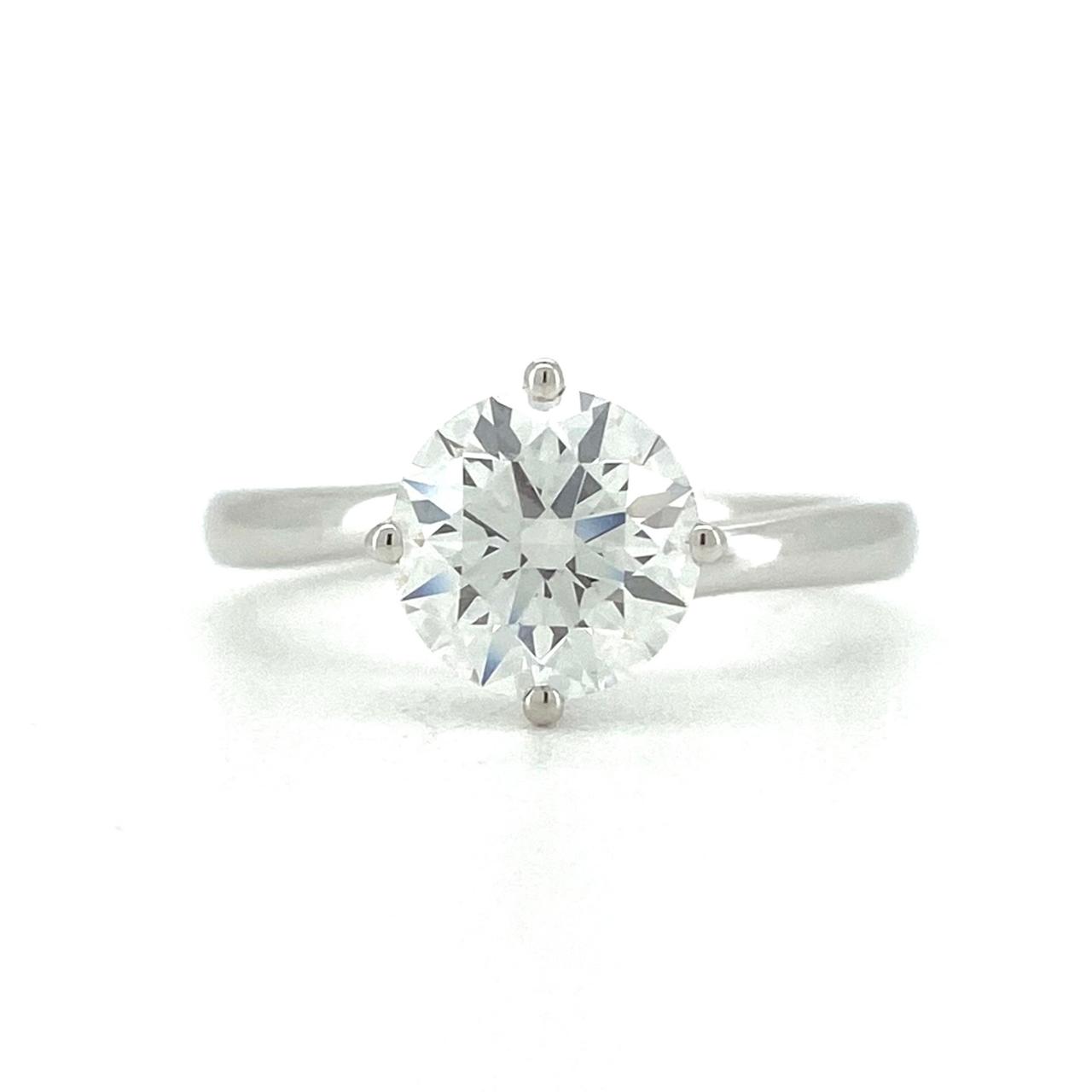 Safari ring RD 0.6 D VS1 IGI in white gold