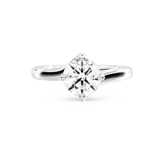 Safari ring RD 0.9 D VS1 IGI in white gold