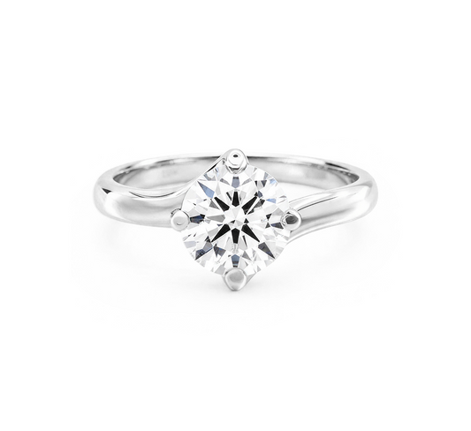Safari ring RD 0.52 D VS1 IGI in white gold