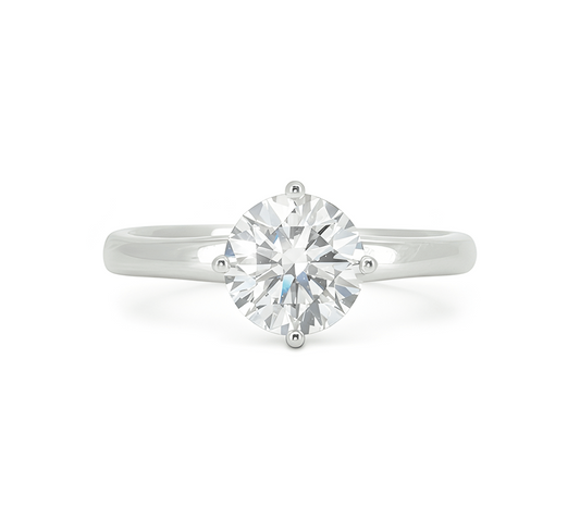 Simple north south RD 1 D VVS2 IGI in white gold