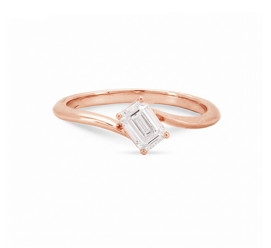 Safari emerald ring EM 0.5ct in rose gold