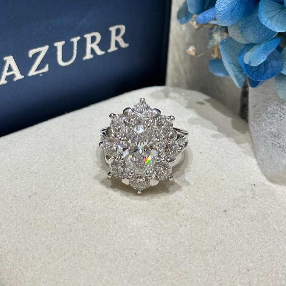 Diana ring OV 2.02 D VVS2 in white gold