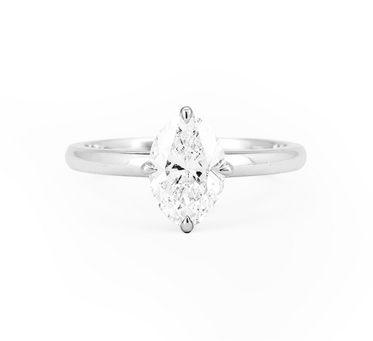 Simple north south OV 1.01 D VVS2 IGI in white gold