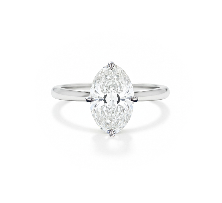 Simple north south OV 1.22 D VVS2 IGI in white gold