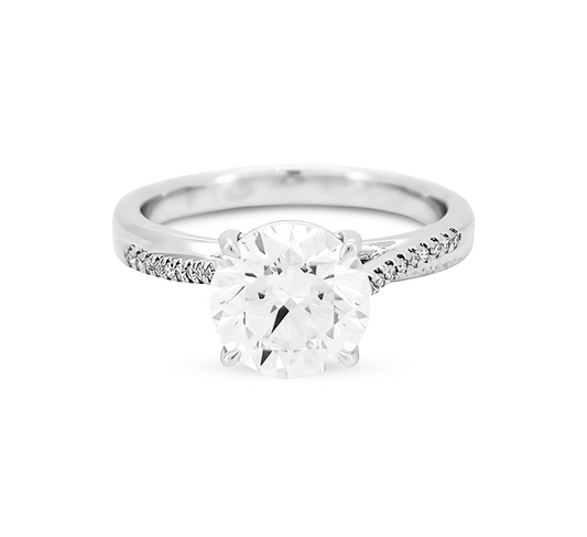 Twist pave cathedral RD 1.75 D VVS2 IGI in white gold